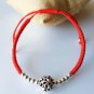Handmade Friendship  925 Sterling Silver  Lucky  Red Rope  Bracelet   Bangle Wax
