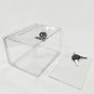 Counter Acrylic Donation Collection Box,Perspex Charity Fundraising Box with Key