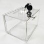 Counter Acrylic Donation Collection Box,Perspex Charity Fundraising Box with Key