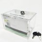 Counter Acrylic Donation Collection Box,Perspex Charity Fundraising Box with Key