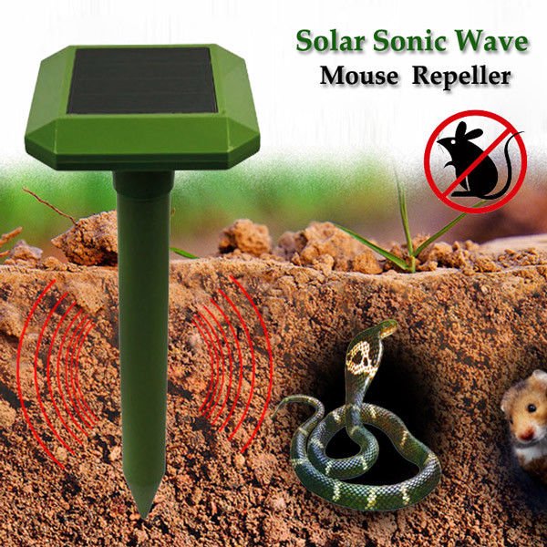 GreatHouse Solar Power Sonic Wave Mouse Snake Repeller Outdoor Garden Animal Exp