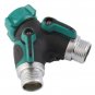 3/4 Inch Garden Hose 2 Way Splitter Valve Water Pipe Faucet Connector US Standar