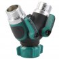 3/4 Inch Garden Hose 2 Way Splitter Valve Water Pipe Faucet Connector US Standar