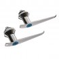 Cabinet Door L Shaped Handle Silver Tone Metal Key Locks 2 Pcs