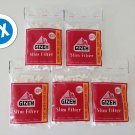 GIZEH 6mm Slim Filter Tips For Roll Cigarette Tobacco 5 Packs x 120 Filters Smok