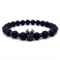 Trendy Imperial Crown Charm Bracelets Man Natural Stone Beads Women Men Jewelry