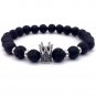 Trendy Imperial Crown Charm Bracelets Man Natural Stone Beads Women Men Jewelry