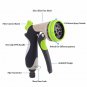 Garden Hose Nozzle Hand Sprayer 8 Pattern Adjustable Heavy Duty Metal Slip Resis