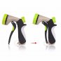 Garden Hose Nozzle Hand Sprayer 8 Pattern Adjustable Heavy Duty Metal Slip Resis
