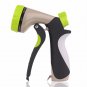 Garden Hose Nozzle Hand Sprayer 8 Pattern Adjustable Heavy Duty Metal Slip Resis