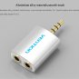 3.5mm Earphone Audio Splitter Connecter Adapter 1 Male to 2 Female PC Mobile MP3
