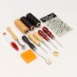 13pcs Wood Handle Leather Craft Tool Kit Leather Hand Sewing Tool Punch Cutter D