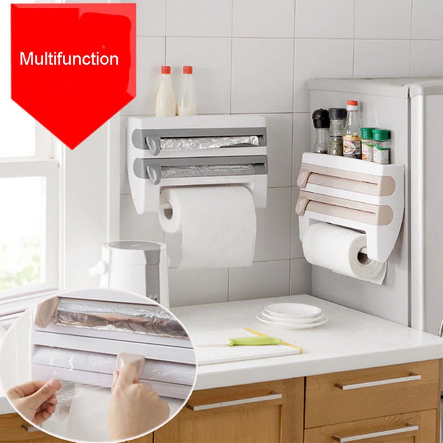 4-IN-1 KITCHEN ROLL HOLDER DISPENSER