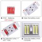 Battery Powered 4 COB LED Night Light Wall Switch Self Stick Closet 6000K White