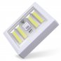 Battery Powered 4 COB LED Night Light Wall Switch Self Stick Closet 6000K White