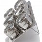 6 Pieces Magnetic Stainless Steel Cruet Condiment Spice Jars Set Salt and Pepper