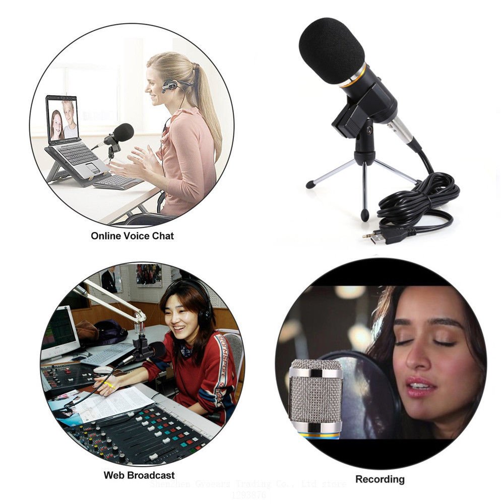 MK-F200FL Professional Handheld Condenser Microphone USB Computer Microphone Sta