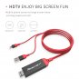 2m HD 1080P 8 Pin to HDMI Cable HDTV AV Adapter Plug and Play for iphone 7 7plus