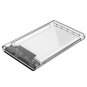 Transparent USB 3.0 External SATA HD HDD 2.5 Inch Hard Drive Disk Storage Box