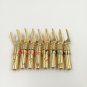 12pcs Nakamichi Brass Gold plated and Silver Plated Y Spade Speake
