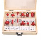 12Pcs 1/4 Inch Shank Router Bit Tungsten Carbide Rotary Tool Set Woodworking Too