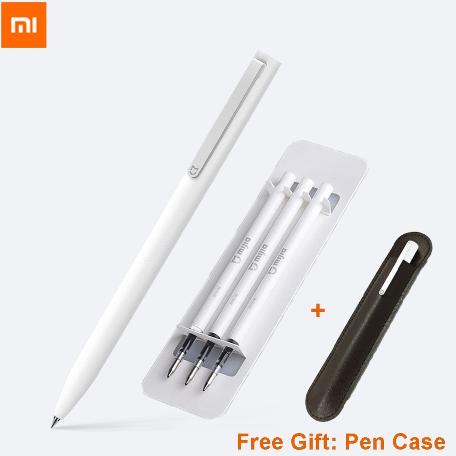Original Xiaomi Mijia Sign Pen 9.5mm Signing Pen + 3pcs Refill Ink PREMEC Smooth