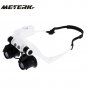 Head Wearing Magnifier eye glasses loupe LED Jeweler Watch Clock Repair magnify