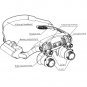 Head Wearing Magnifier eye glasses loupe LED Jeweler Watch Clock Repair magnify