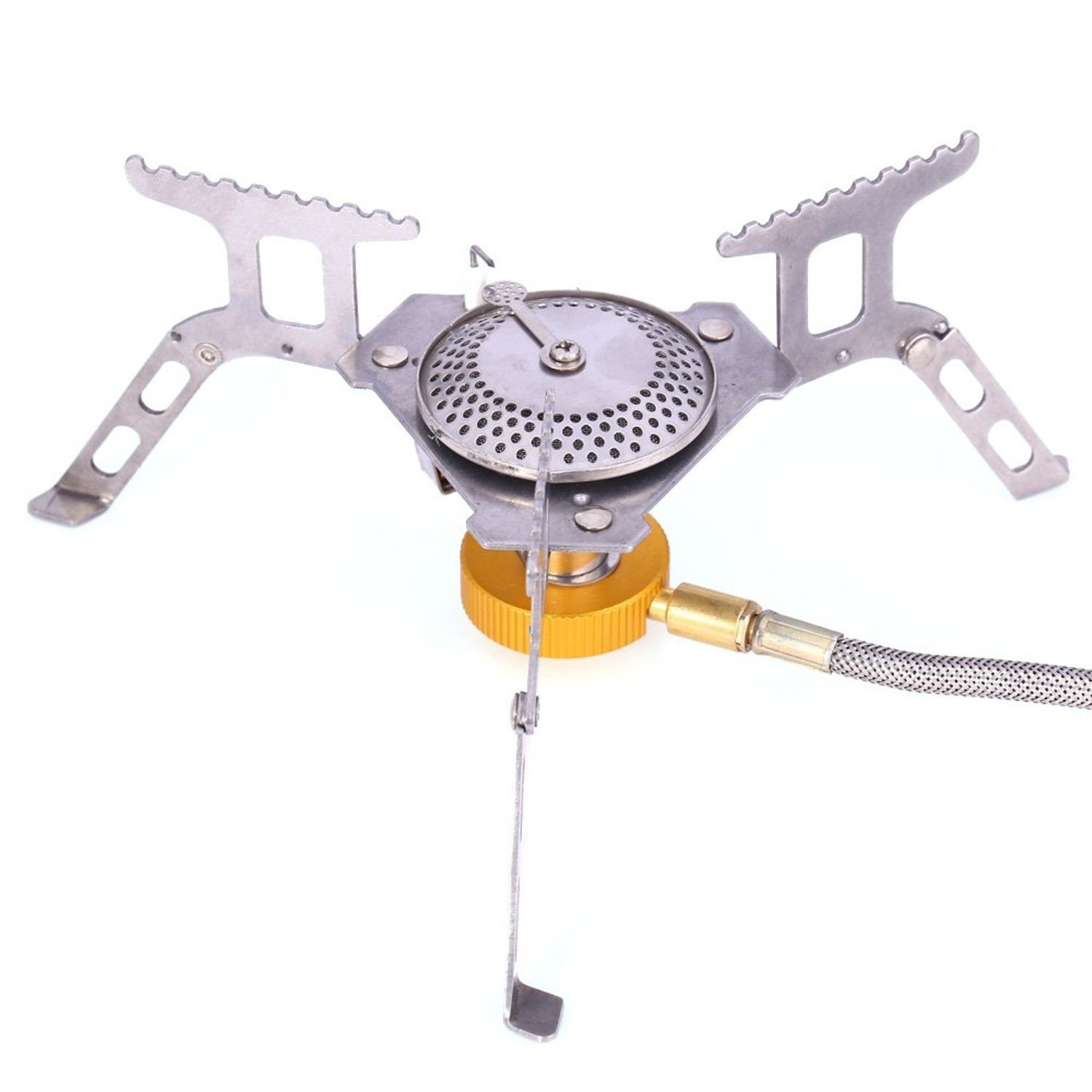 Portable Stove Gascookers Mini Foldable Stainles Steel Gas Burners Split Cooking