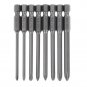 75mm S2 Alloy Steel Magnetic Long Hex Cross Head 8 Pieces Set Screw Driver Bits