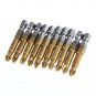 10 x Anti Slip Electric Screwdriver Bits Single Side Magnetic Hex Shank