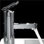 Home Brushed Chrome Waterfall Bathroom Basin Faucet Single Handle Sink Mixer Tap