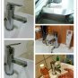 Home Brushed Chrome Waterfall Bathroom Basin Faucet Single Handle Sink Mixer Tap