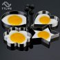 Creative Stainless Steel Pancake Mold Mold Ring Cooking Fried Egg Shaper 4 pcs