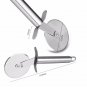 Stainless Steel Pizza Cutter Round Wheel Roller Cake Knife With Finger Protectio