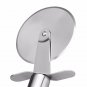 Stainless Steel Pizza Cutter Round Wheel Roller Cake Knife With Finger Protectio