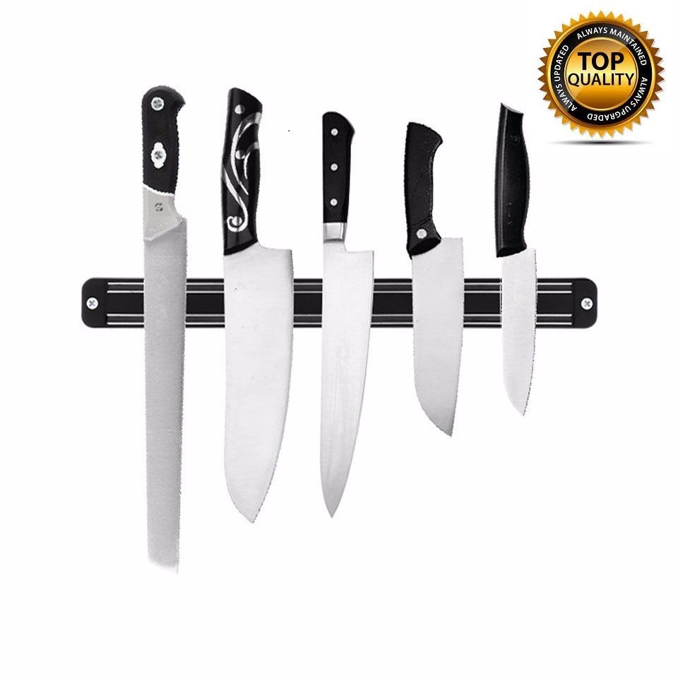 Magnetic Knife Holder Wall Mount Black Plastic Magnet Knife Holder For Knife