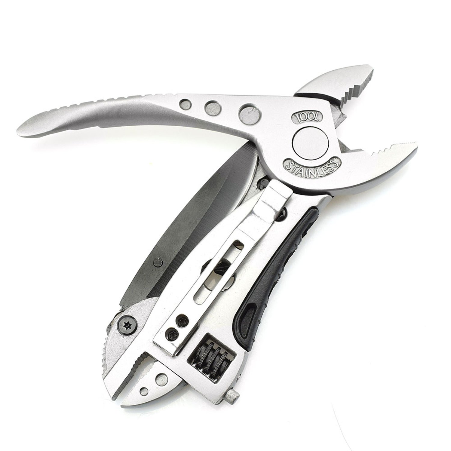 Multitool Pliers Pocket Screwdriver Set Kit Adjustable Wrench Jaw Spanner