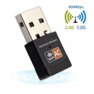 Wireless USB WiFi Adapter 600Mbps wi fi Antenna PC Network Card Dual Band 2.4+5.
