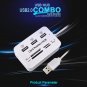 USB Hub Combo 2.0 3 Ports Card Reader High Speed Multi USB Splitter All In One