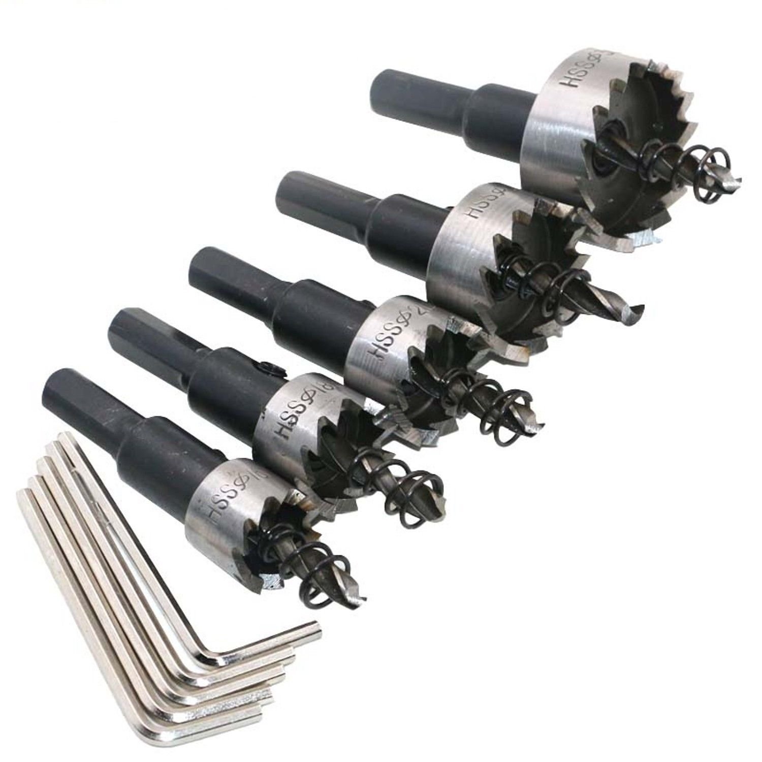 5pcs set Carbide Tip HSS Drills Bit Hole Saw Set Stainless Steel Metal Alloy