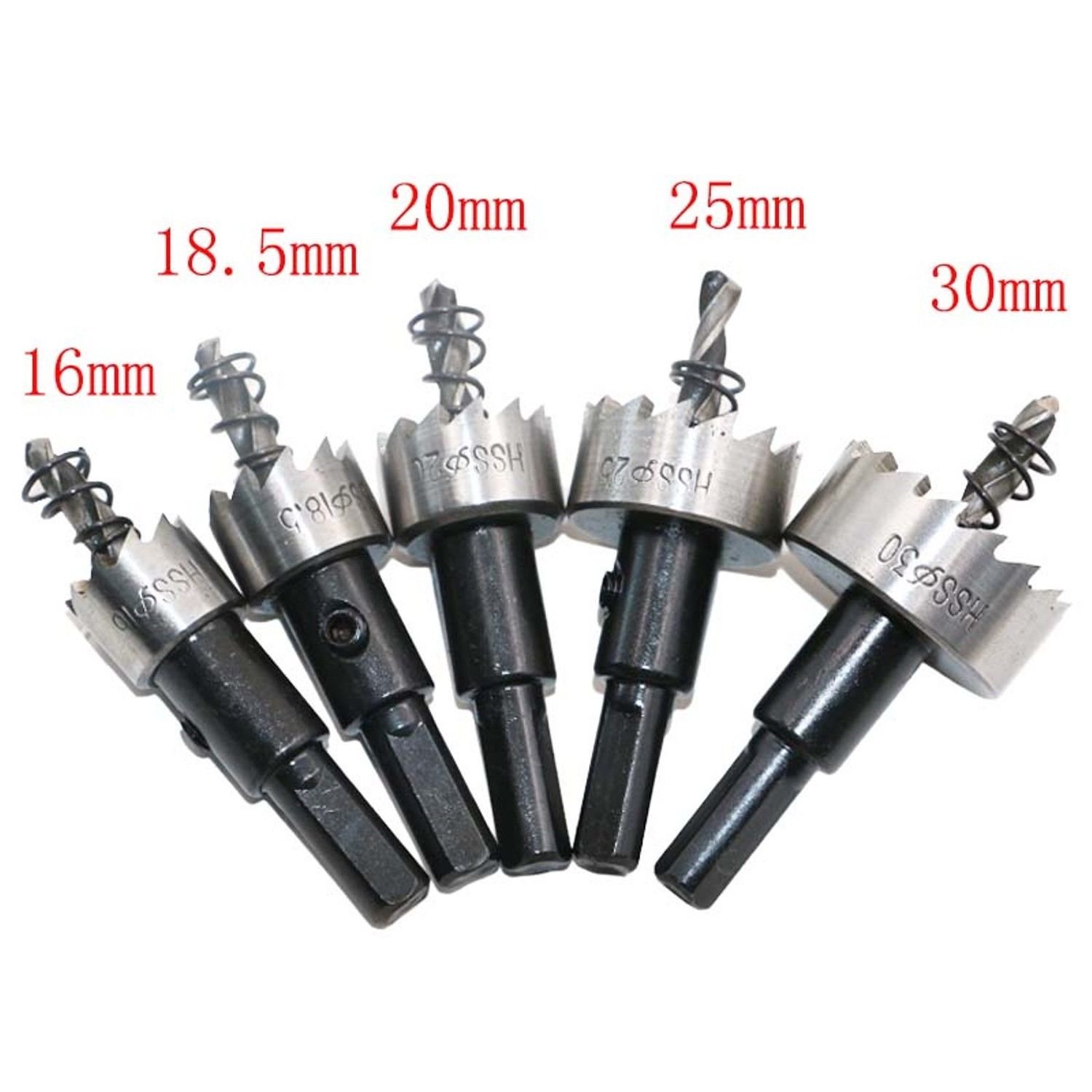 5pcs set Carbide Tip HSS Drills Bit Hole Saw Set Stainless Steel Metal Alloy
