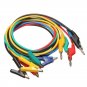 DANIU 5Pcs 1M 4mm Silicone Banana Plug to Crocodile Alligator Clip Test Probe Le
