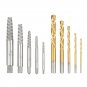 Screw Extractor | Left Hand Cobalt Drill Bit Set Easy Out Broken Bolt 10pc Set