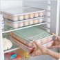 24 Slots Egg Refrigerator Storage Holder Organizer Kitchen With Dust-Proof Lid