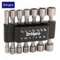 Drillpro 14pcs 1/4 Inch Hex Shank Power Nut Driver Drill Bit Set SAE Metric Sock