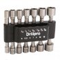 Drillpro 14pcs 1/4 Inch Hex Shank Power Nut Driver Drill Bit Set SAE Metric Sock