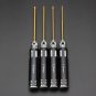 Drillpro 4pcs 1.5/2.0/2.5/3.0mm Hex Screwdriver Bit HSS Titanium Coated Repair