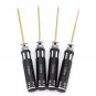 Drillpro 4pcs 1.5/2.0/2.5/3.0mm Hex Screwdriver Bit HSS Titanium Coated Repair