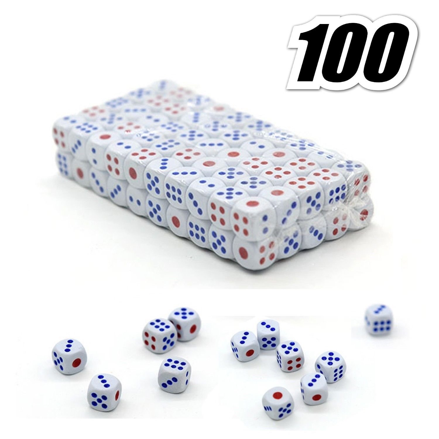 100 pcs/lot 10mm Standard Dices Holiday Sale Enlightment Game Toy Club Bar